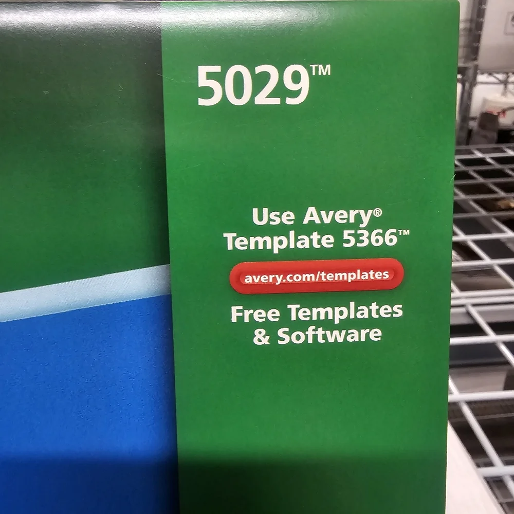 Avery 5029 Clear File Folder Labels